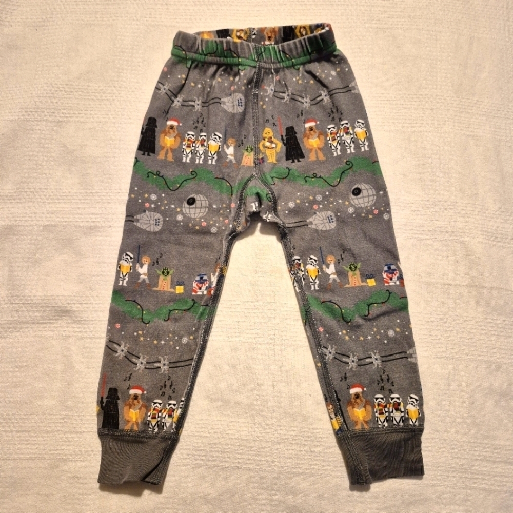Hanna Andersson boys size 80/85 2T gray Star Wars pajama bottom VGUC